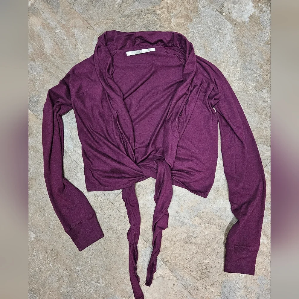 Athleta Ruffled Knit Open Front Cardigan - Picture 2 of 9